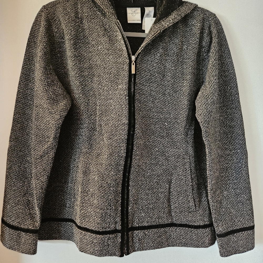 Liz Claiborne Black and White Patterned Jacket